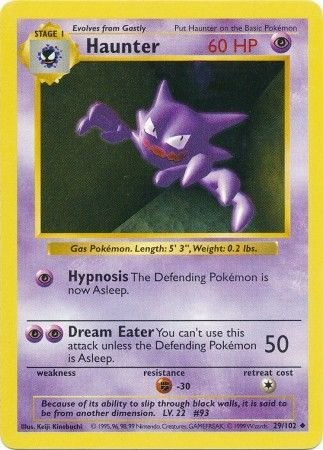 Haunter (29/102) [Base Set Shadowless Unlimited] | Odin's Place