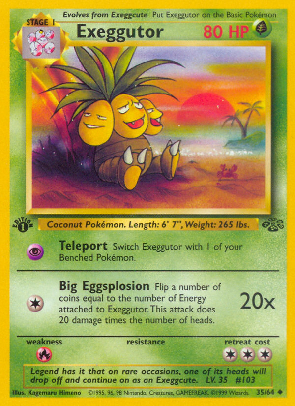 Exeggutor (35/64) [Jungle 1st Edition] | Odin's Place