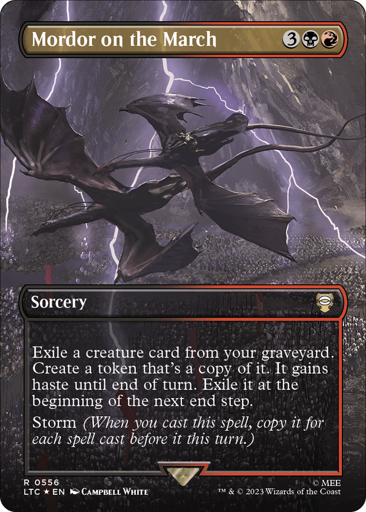 Mordor on the March (Borderless) (Surge Foil) [The Lord of the Rings: Tales of Middle-Earth Commander] | Odin's Place
