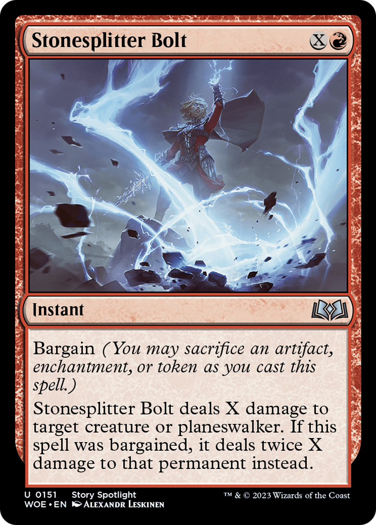 Stonesplitter Bolt [Wilds of Eldraine] | Odin's Place