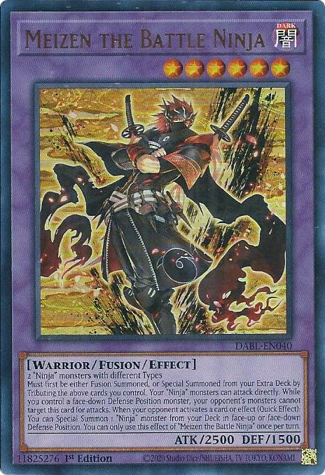 Meizen the Battle Ninja [DABL-EN040] Ultra Rare | Odin's Place