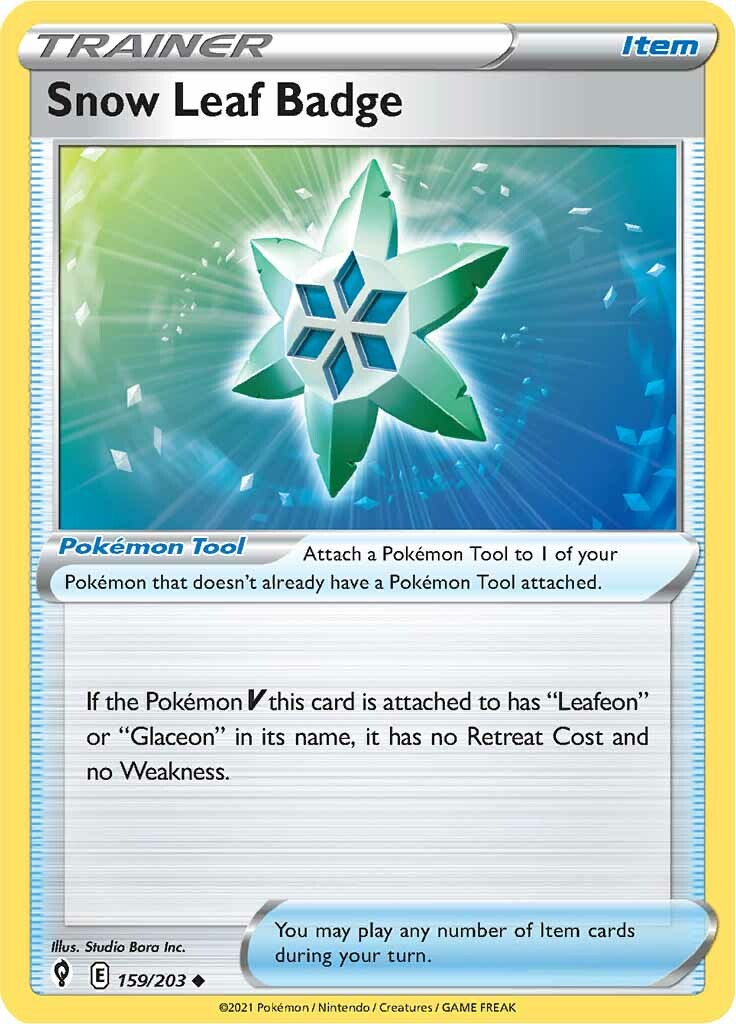 Snow Leaf Badge (159/203) [Sword & Shield: Evolving Skies] | Odin's Place