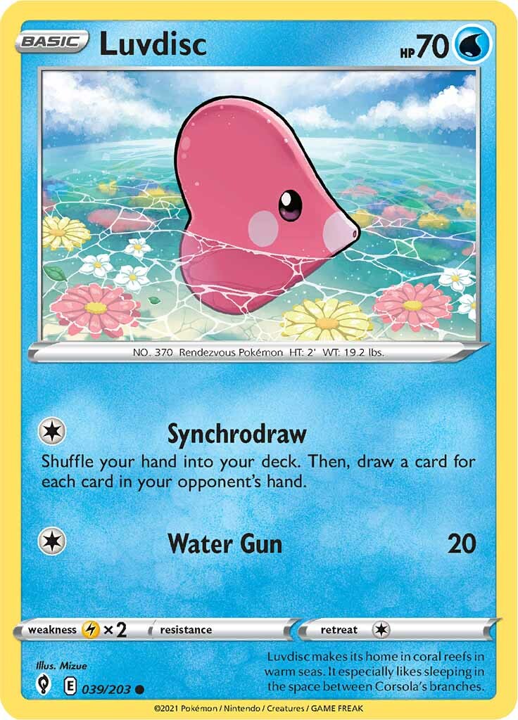 Luvdisc (039/203) [Sword & Shield: Evolving Skies] | Odin's Place