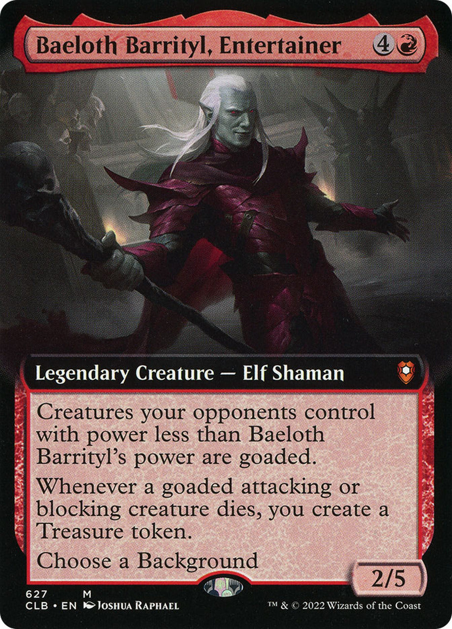 Baeloth Barrityl, Entertainer (Extended Art) [Commander Legends: Battle for Baldur's Gate] | Odin's Place