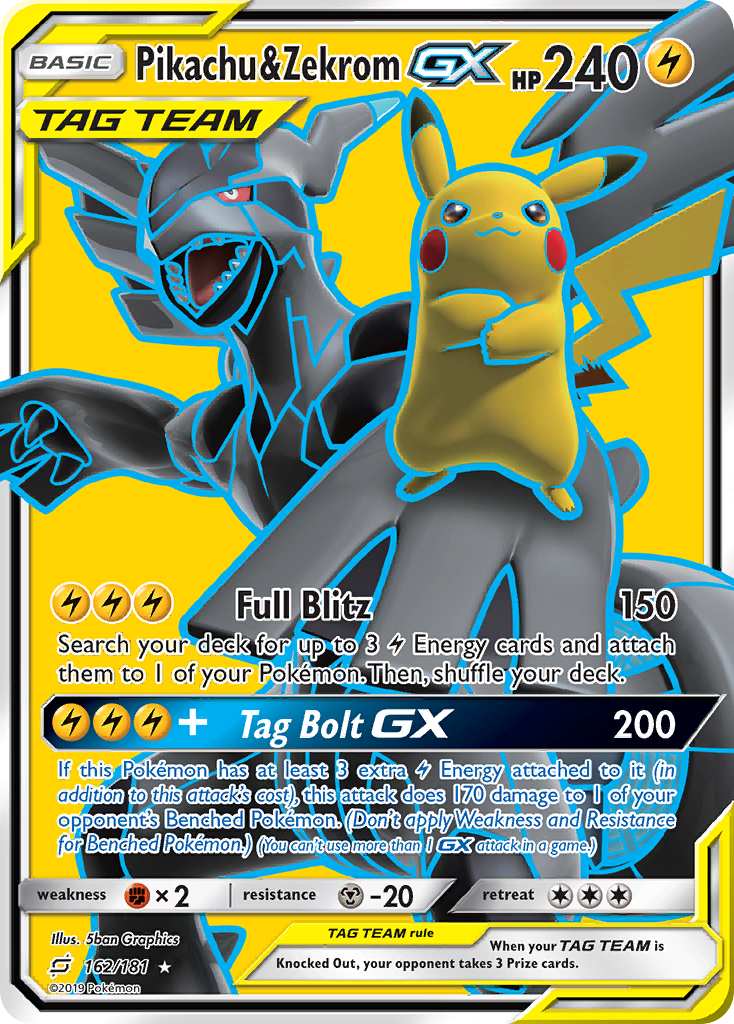 Pikachu & Zekrom GX (162/181) [Sun & Moon: Team Up] | Odin's Place
