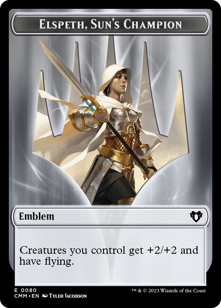 Elspeth, Sun's Champion Emblem // Copy (55) Double-Sided Token [Commander Masters Tokens] | Odin's Place