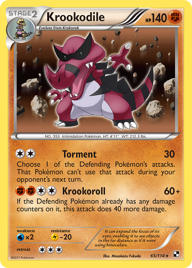Krookodile (65/114) [Black & White: Base Set] | Odin's Place