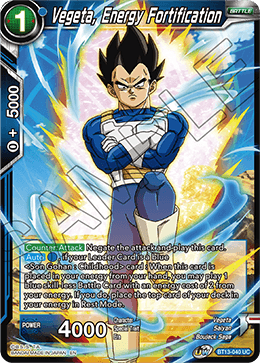 Vegeta, Energy Fortification (Uncommon) (BT13-040) [Supreme Rivalry] | Odin's Place