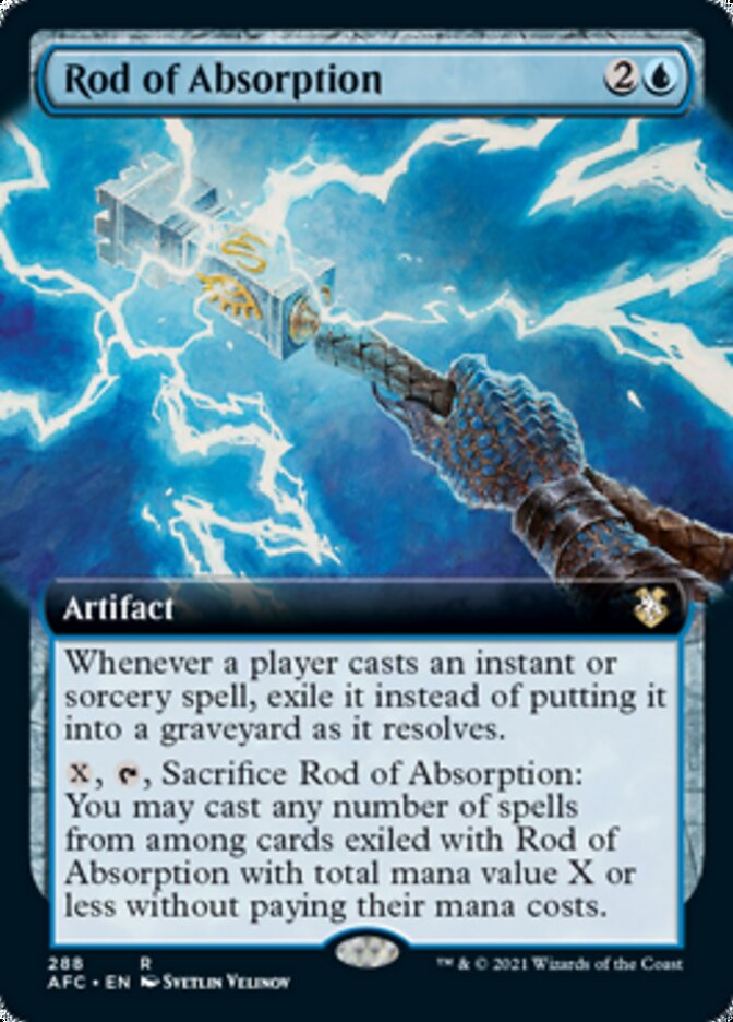 Rod of Absorption (Extended Art) [Dungeons & Dragons: Adventures in the Forgotten Realms Commander] | Odin's Place