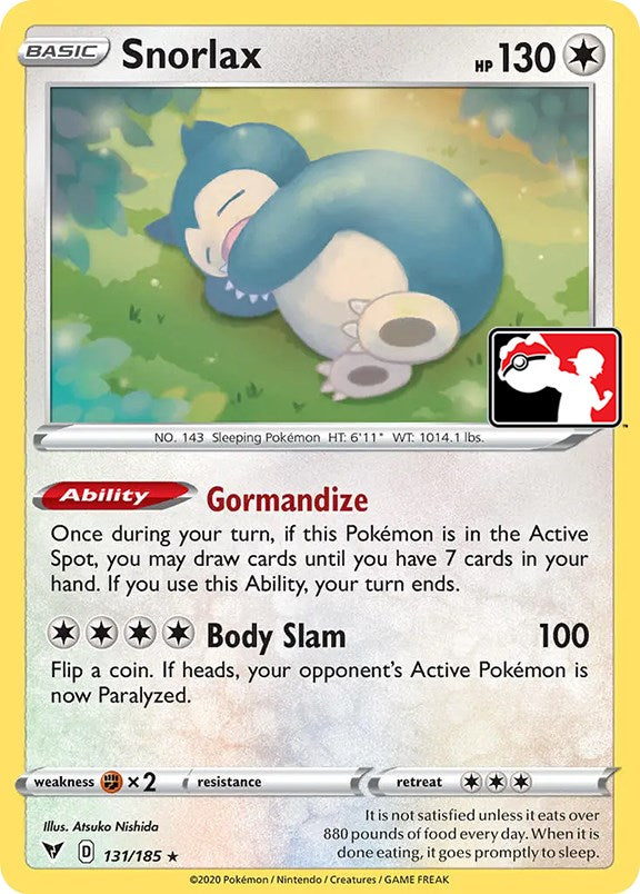 Snorlax (131/185) [Prize Pack Series One] | Odin's Place