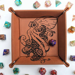 NTSD Gaming Square Leatherette Dice Tray, Assorted Styles | Odin's Place