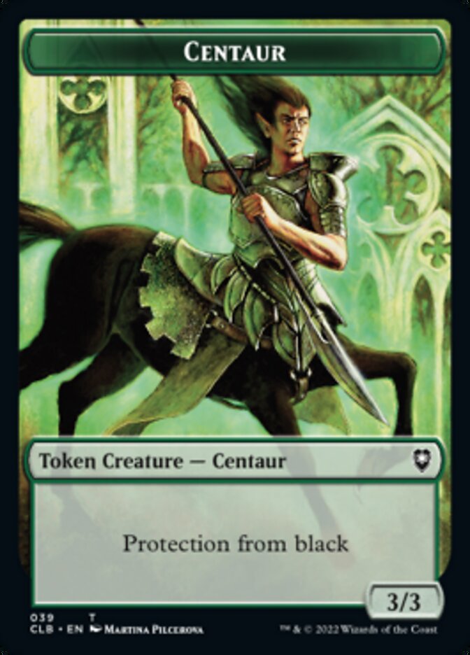 Horror // Centaur Double-Sided Token [Commander Legends: Battle for Baldur's Gate Tokens] | Odin's Place