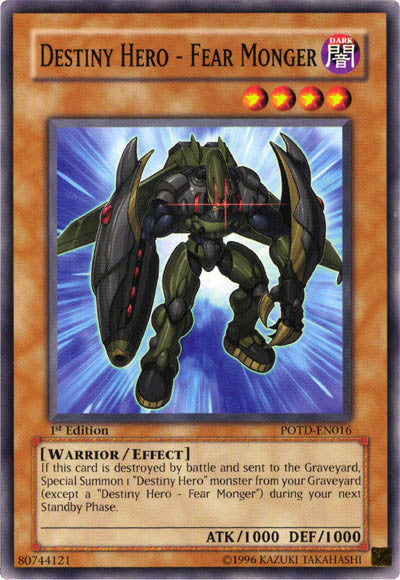 Destiny Hero - Fear Monger [POTD-EN016] Common | Odin's Place