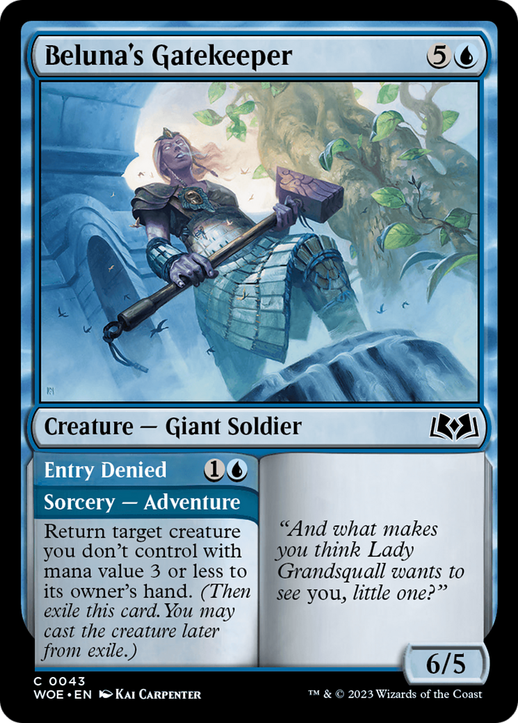 Beluna's Gatekeeper // Entry Denied [Wilds of Eldraine] | Odin's Place