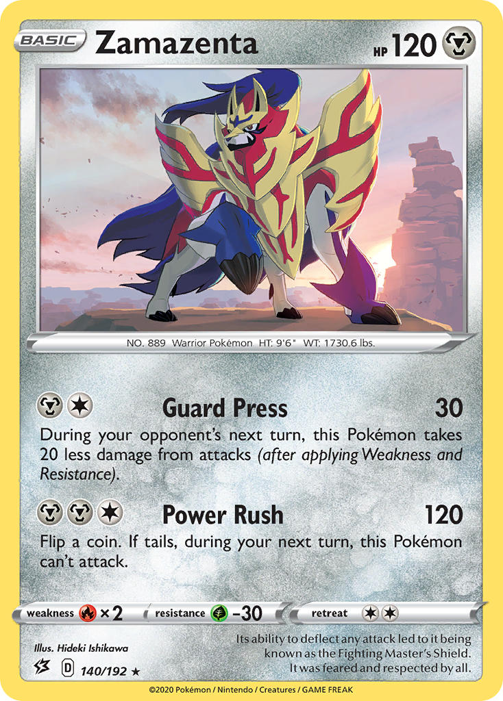 Zamazenta (140/192) (Cracked Ice Holo) (Theme Deck Exclusive) [Sword & Shield: Rebel Clash] | Odin's Place