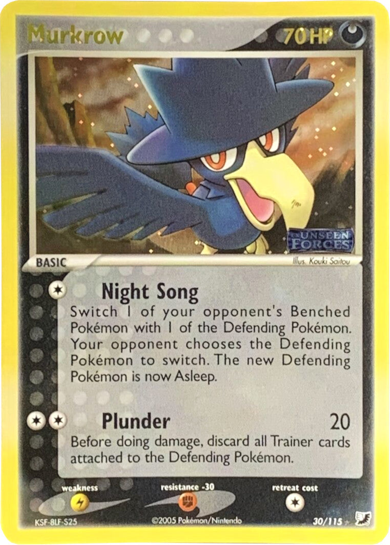 Murkrow (30/115) (Stamped) [EX: Unseen Forces] | Odin's Place