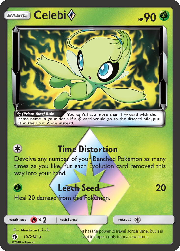 Celebi (19/214) (Prism Star) [Sun & Moon: Lost Thunder] | Odin's Place