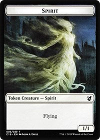 Spirit // Human Double-Sided Token [Commander 2019 Tokens] | Odin's Place