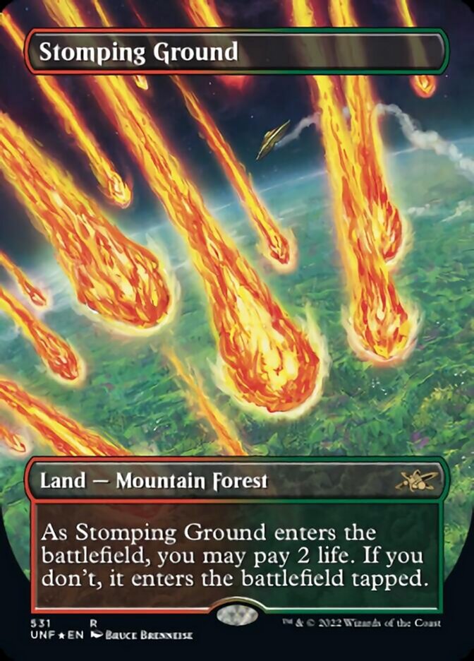 Stomping Ground (Borderless) (Galaxy Foil) [Unfinity] | Odin's Place