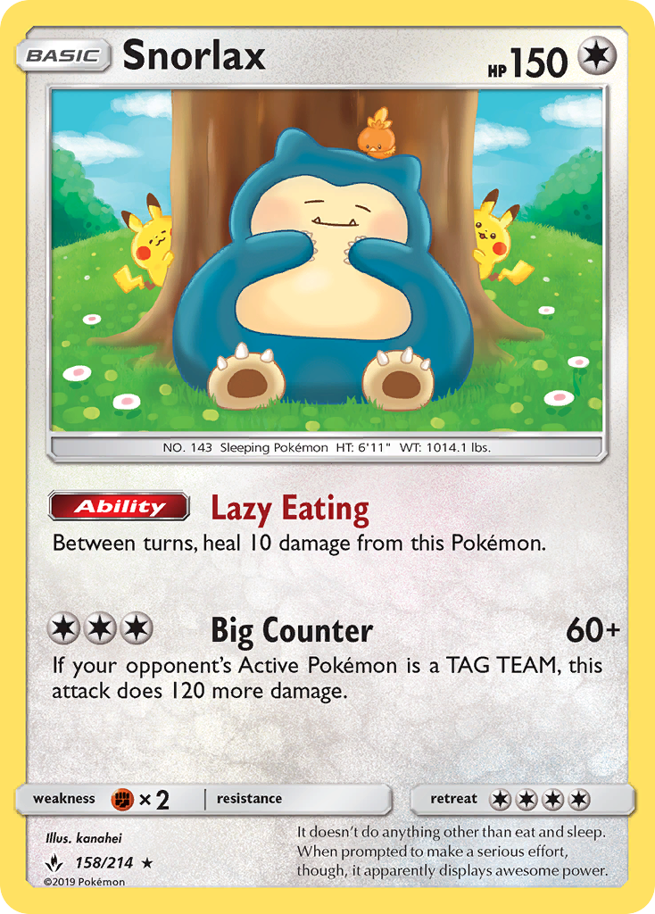 Snorlax (158/214) [Sun & Moon: Unbroken Bonds] | Odin's Place