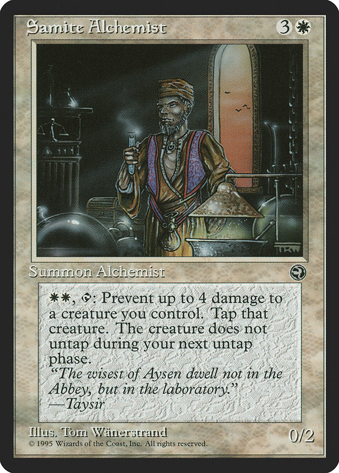 Samite Alchemist (Taysir Flavor Text) [Homelands] | Odin's Place