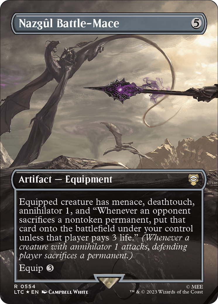 Nazgul Battle-Mace (Borderless) (Surge Foil) [The Lord of the Rings: Tales of Middle-Earth Commander] | Odin's Place