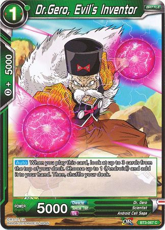 Dr. Gero, Evil's Inventor (BT3-067) [Cross Worlds] | Odin's Place