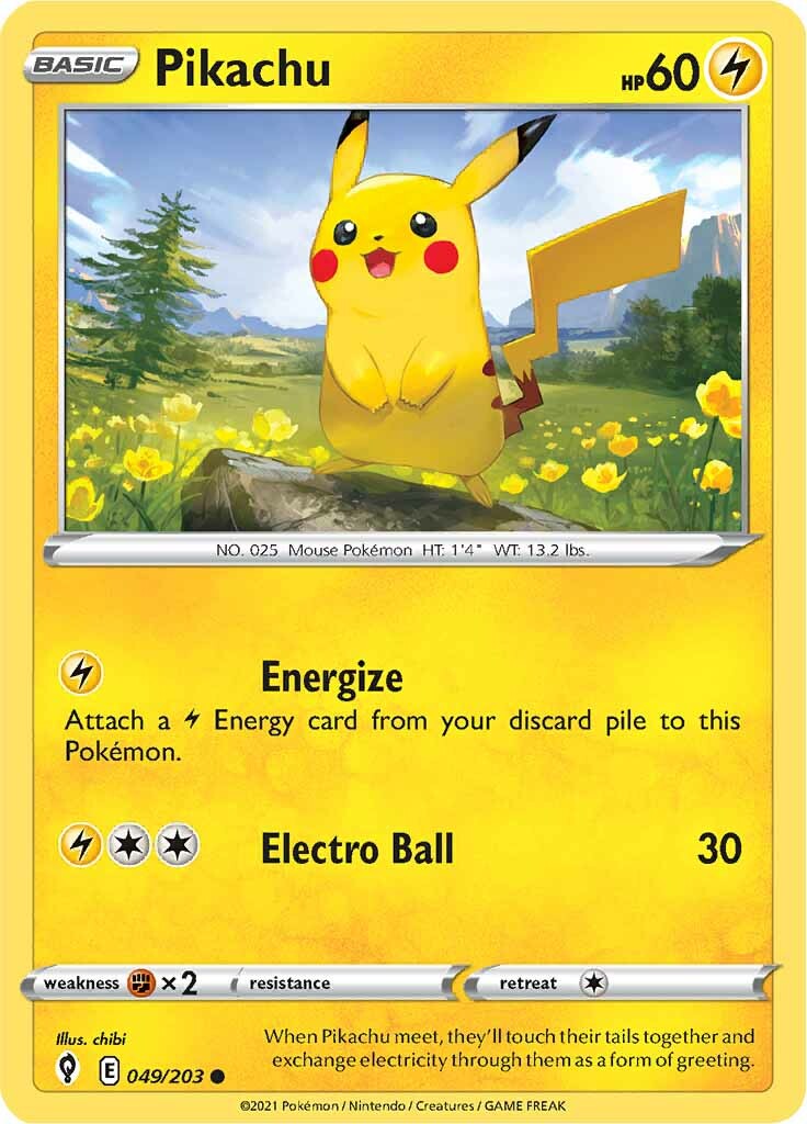 Pikachu (049/203) [Sword & Shield: Evolving Skies] | Odin's Place