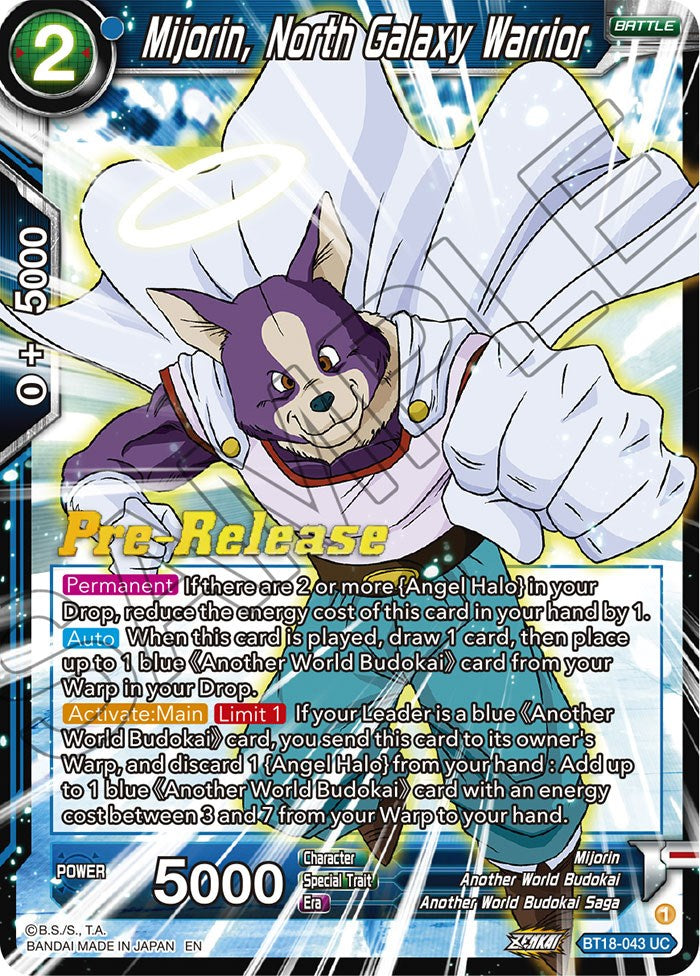 Mijorin, North Galaxy Warrior (BT18-043) [Dawn of the Z-Legends Prerelease Promos] | Odin's Place