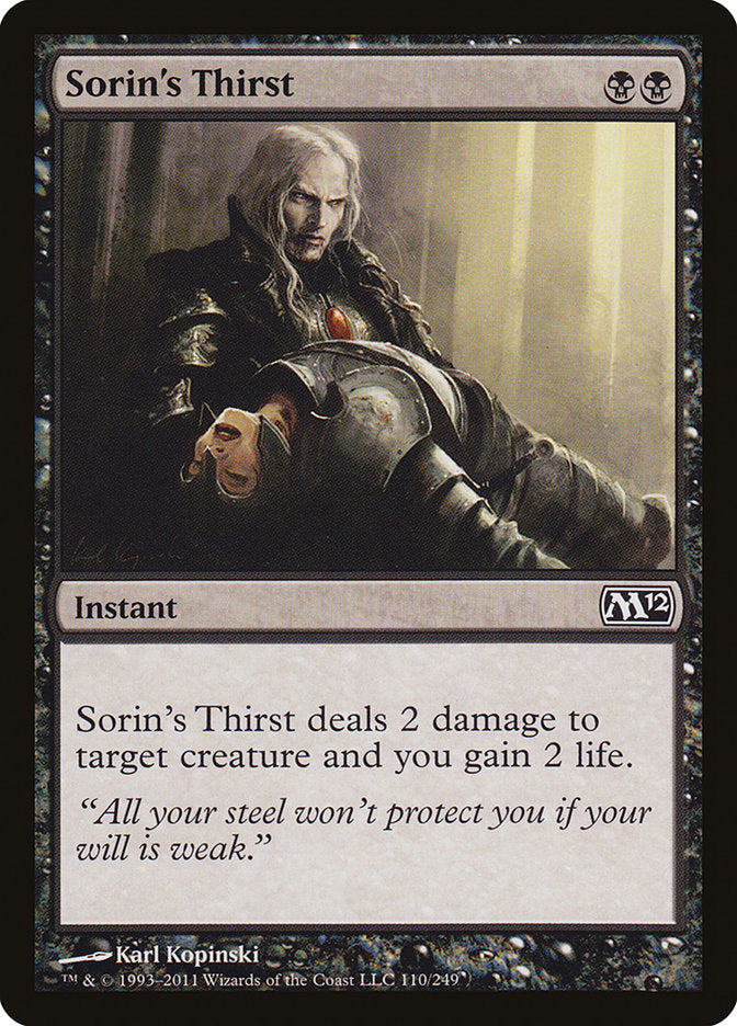 Sorin's Thirst (110) [Magic 2012] | Odin's Place