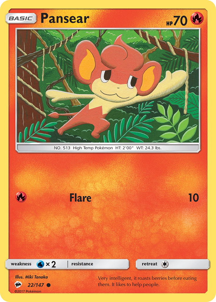 Pansear (22/147) [Sun & Moon: Burning Shadows] | Odin's Place