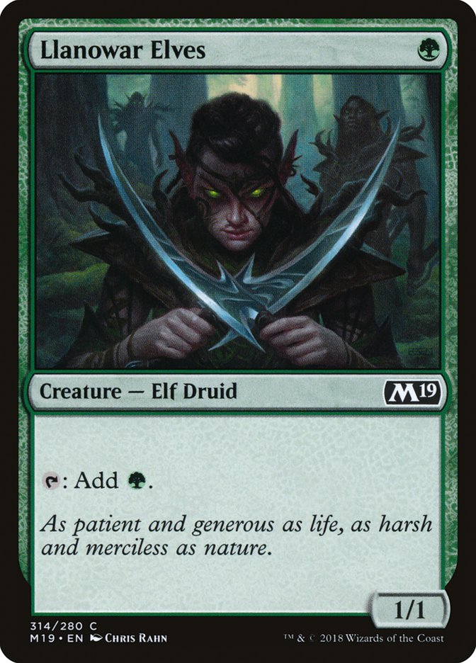 Llanowar Elves (314) [Core Set 2019] | Odin's Place