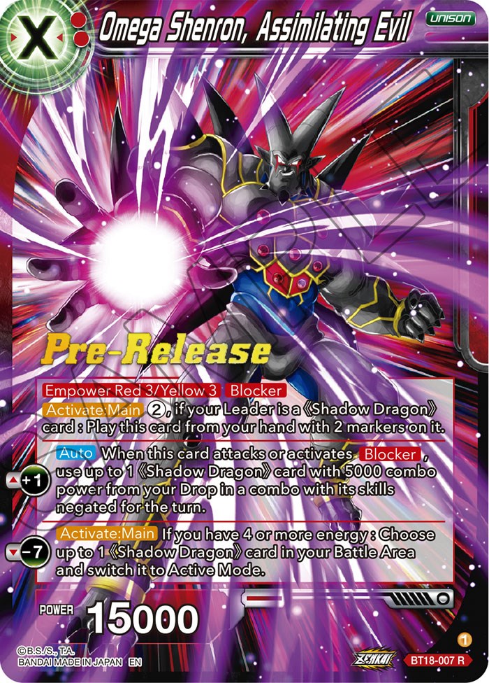 Omega Shenron, Assembling Evil (BT18-007) [Dawn of the Z-Legends Prerelease Promos] | Odin's Place
