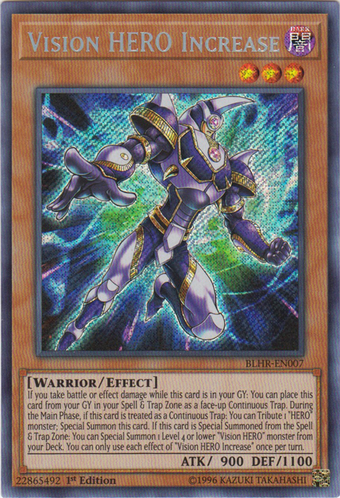 Vision Hero Increase [BLHR-EN007] Secret Rare | Odin's Place
