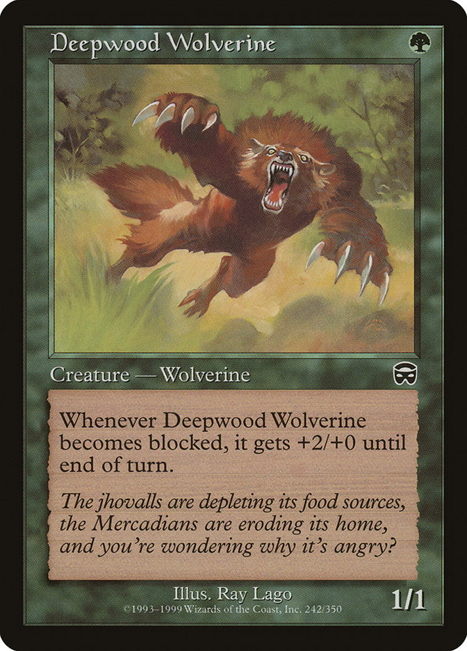 Deepwood Wolverine (242) [Mercadian Masques] | Odin's Place