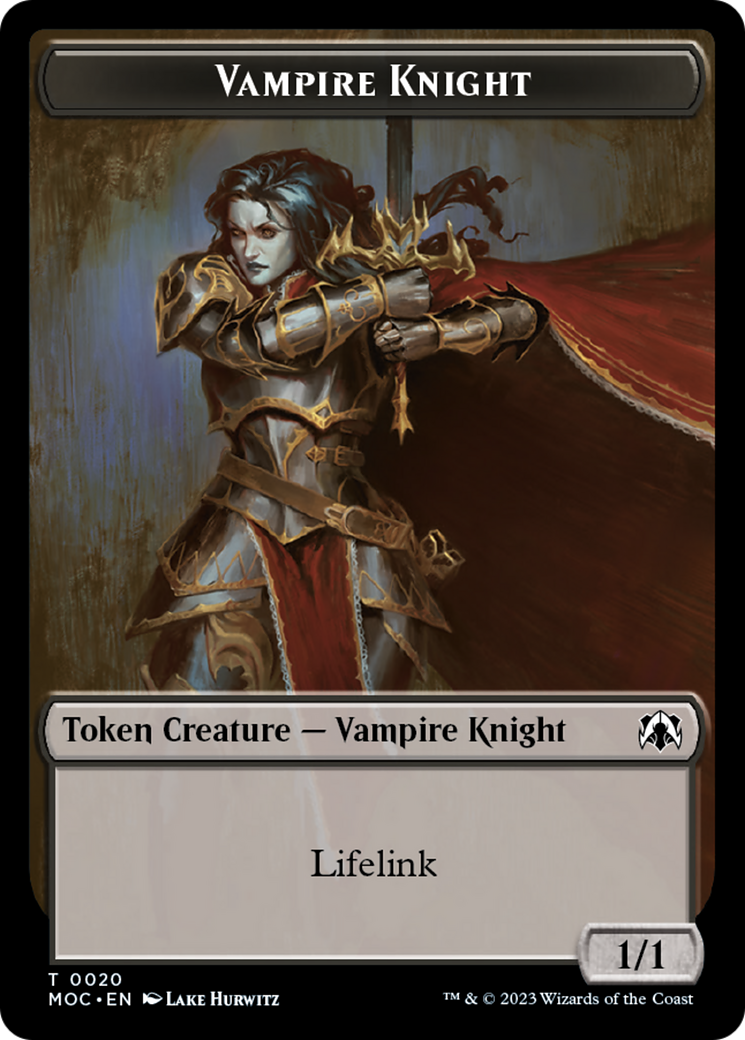 Vampire Knight // Soldier Double-Sided Token [March of the Machine Commander Tokens] | Odin's Place