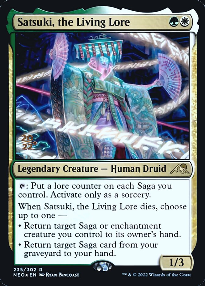 Satsuki, the Living Lore [Kamigawa: Neon Dynasty Prerelease Promos] | Odin's Place