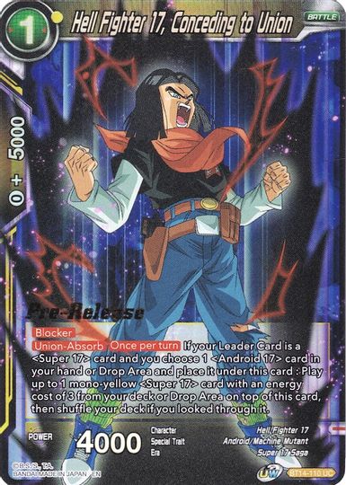 Hell Fighter 17, Conceding to Union (BT14-110) [Cross Spirits Prerelease Promos] | Odin's Place