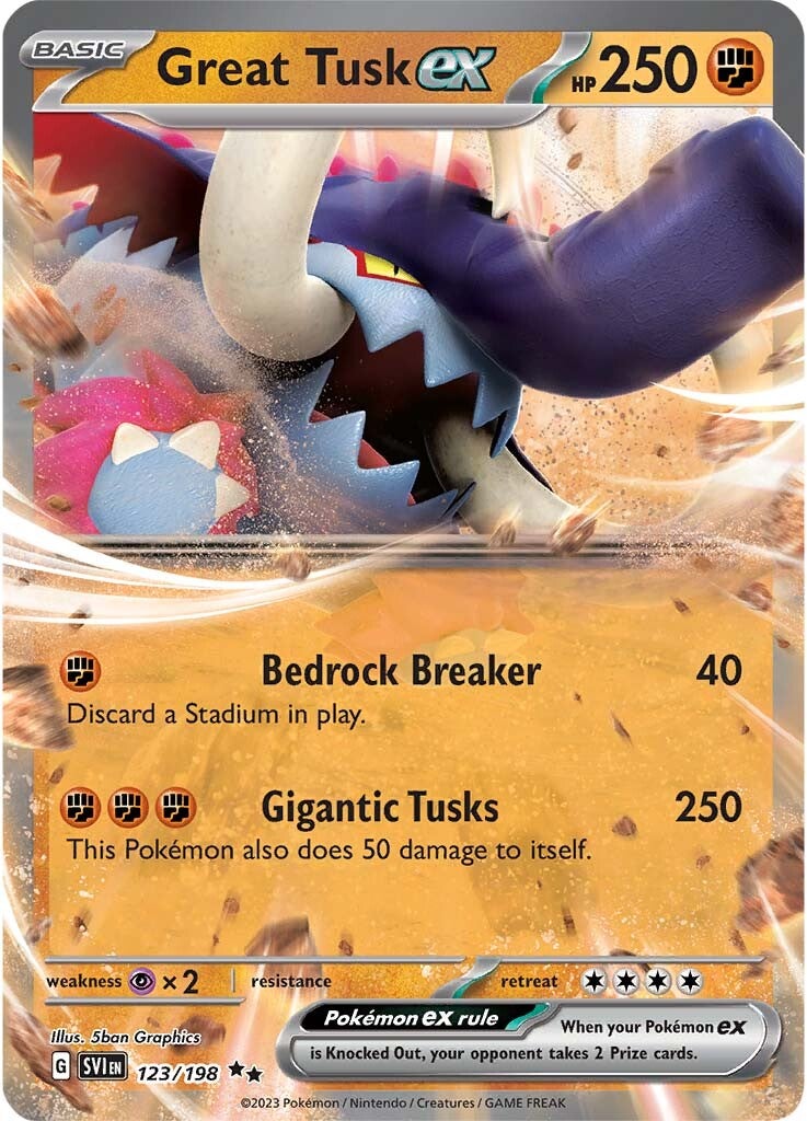 Great Tusk ex (123/198) [Scarlet & Violet: Base Set] | Odin's Place