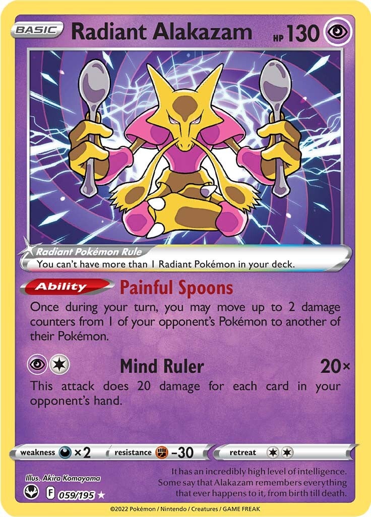 Radiant Alakazam (059/195) [Sword & Shield: Silver Tempest] | Odin's Place