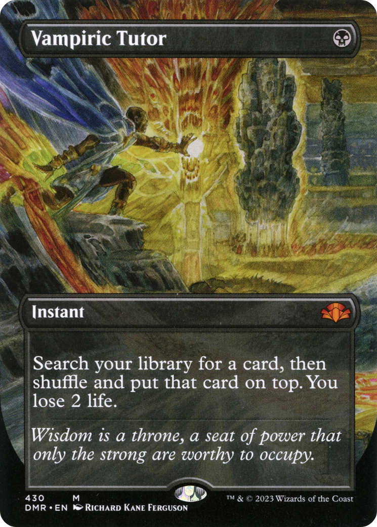 Vampiric Tutor (Borderless Alternate Art) [Dominaria Remastered] | Odin's Place