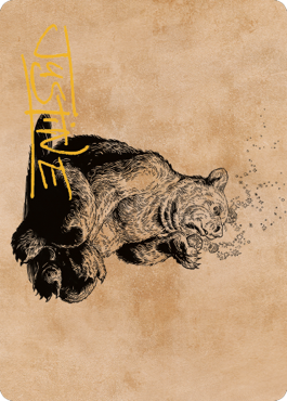 Wilson, Refined Grizzly Art Card (Gold-Stamped Signature) [Commander Legends: Battle for Baldur's Gate Art Series] | Odin's Place