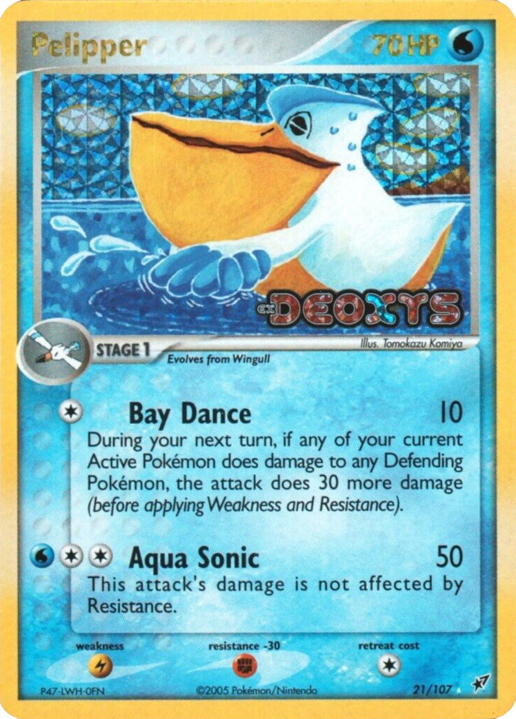 Pelipper (21/107) (Stamped) [EX: Deoxys] | Odin's Place