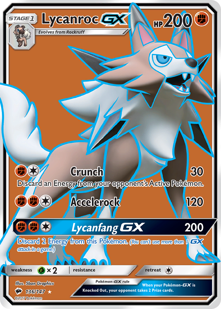 Lycanroc GX (136/147) [Sun & Moon: Burning Shadows] | Odin's Place