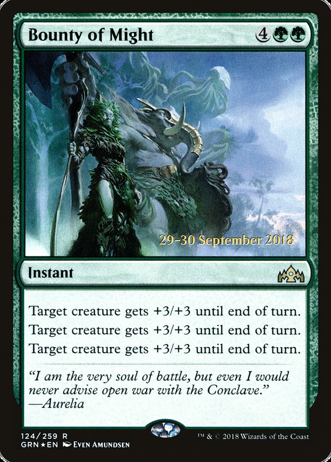 Bounty of Might (124) [Guilds of Ravnica Prerelease Promos] | Odin's Place