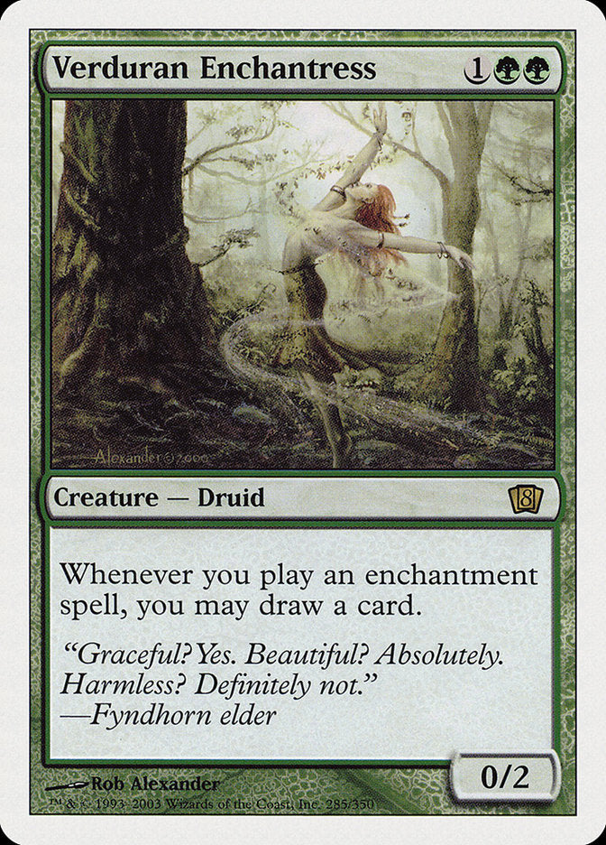 Verduran Enchantress (285) [Eighth Edition] | Odin's Place