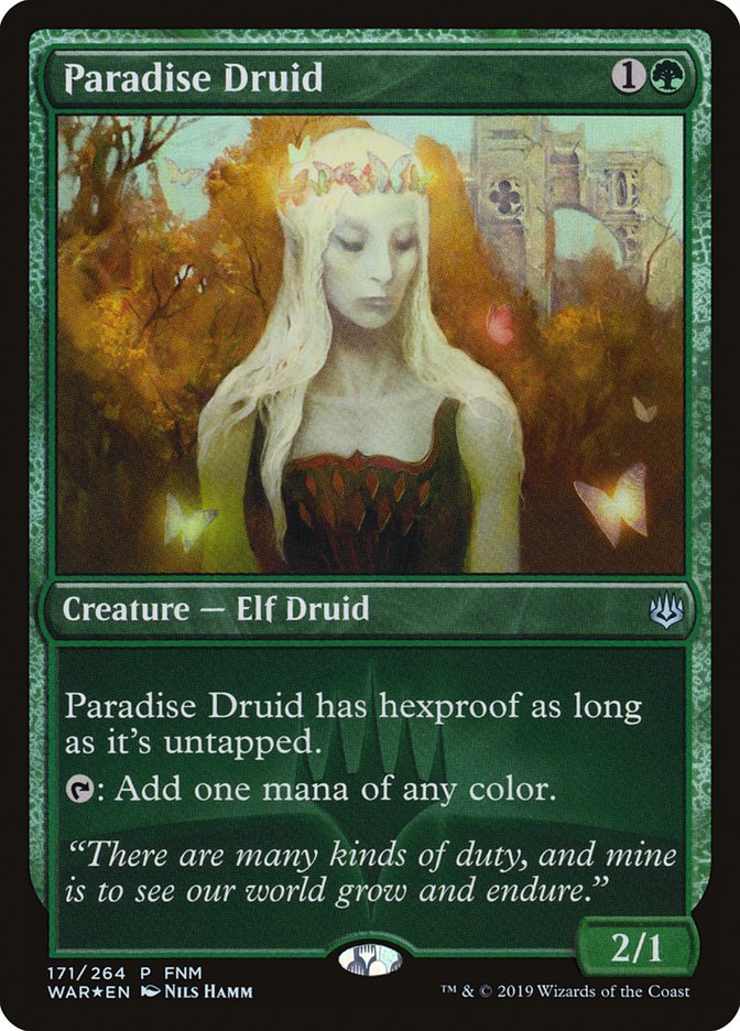 Paradise Druid (171) (FNM) [War of the Spark Promos] | Odin's Place