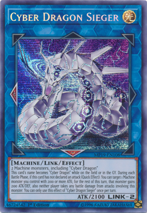Cyber Dragon Sieger [MP19-EN108] Prismatic Secret Rare | Odin's Place