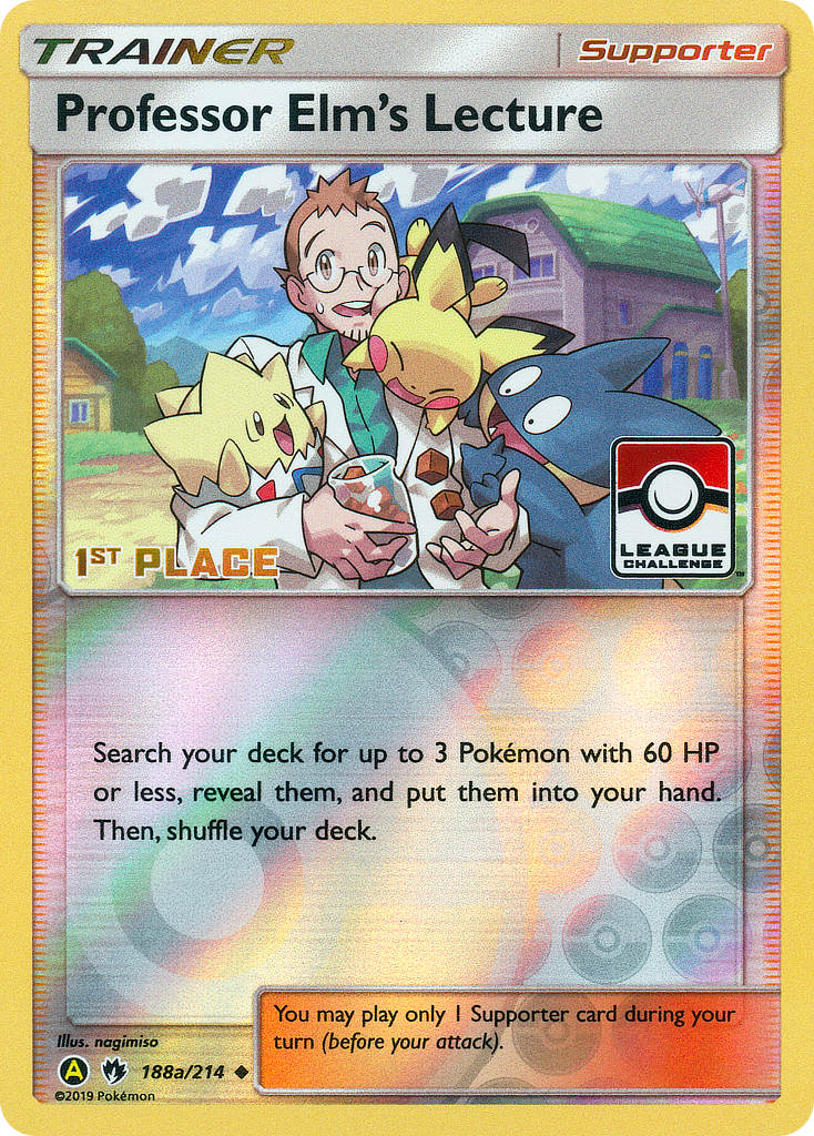 Professor Elm's Lecture (188a/214) (League Promo 1st Place) [Sun & Moon: Lost Thunder] | Odin's Place