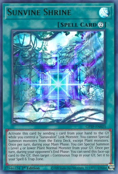 Sunvine Shrine [GFTP-EN025] Ultra Rare | Odin's Place